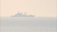 Italian Navy Tanker In Straits Of Messina