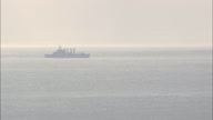 Italian Navy Tanker In Straits Of Messina