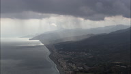 Approaching Sicily In Dark Clouds And Rain