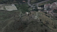 Ruined Castle And Church On Top Of Hill On The Way To Taormina