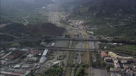 Mouth Of River Agro' With Motorway Bridges On Foreground