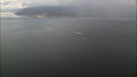 Wide Of Ferries In Straits Of Messina
