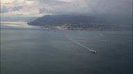 Wide Of Ferries In Straits Of Messina