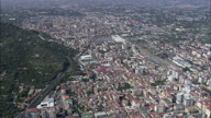 Densely Built Up Area Near Pagani With Motorway And Greenhouses