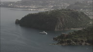 Wide Of Motor Yacht Off The Coast Of Ischia Island