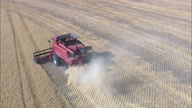 Combine Harvester In Action