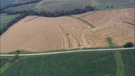 Combine Harvester At Work