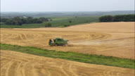 Combine Harvester At Work