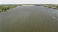 Flight Over Wind Blown Wagon Train Lake