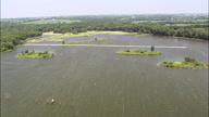 Flight Over Wind Blown Wagon Train Lake