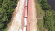 Freight Train Along The West Bank Of The Platte River