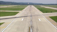 Flight Landing On Main Runway At Omaha Airport