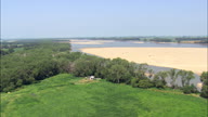 Flight Low Over River Border With South Dakota