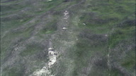 Flight Looking Down On Ridged Sandhills